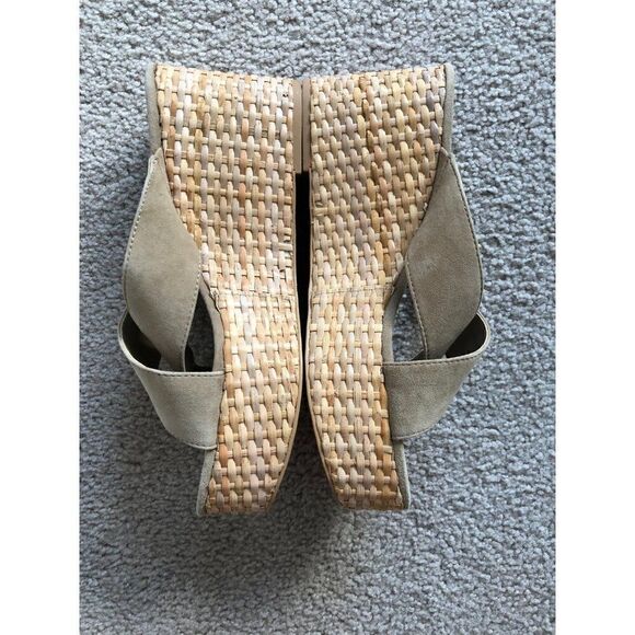 Vince Camuto GREATHEL SLIDE SANDALS Wedge leather size 10 - Picture 3 of 10